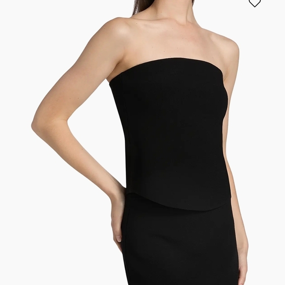 Simkhai Womens Shawn Strapless Bustier   Top Size L Black MSRP $275 - Picture 4 of 9